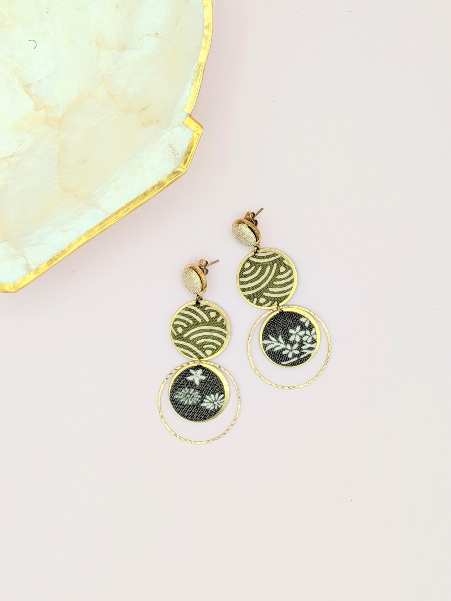 Boucles d’oreilles LOLA bis en tissus