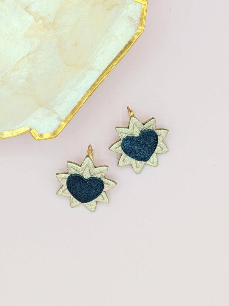 Boucles d’oreilles EX-VOTO en cuir
